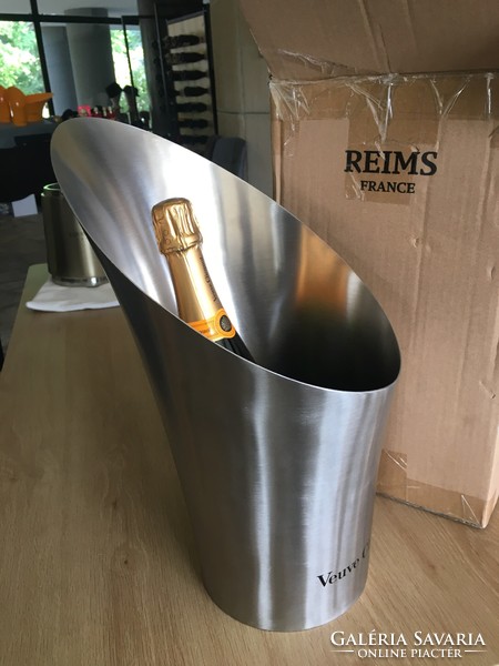Veuve clicquot magnum champagne stainless steel champagne ice bucket - original French bar equipment