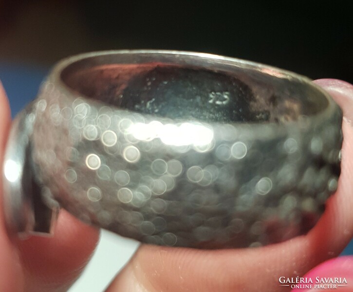Silver unique ring