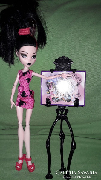 Original mattel - monster high barbie doll room furniture scary painting stand + picture 26cm according to the pictures