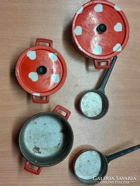 Retro metal toy kitchen utensils