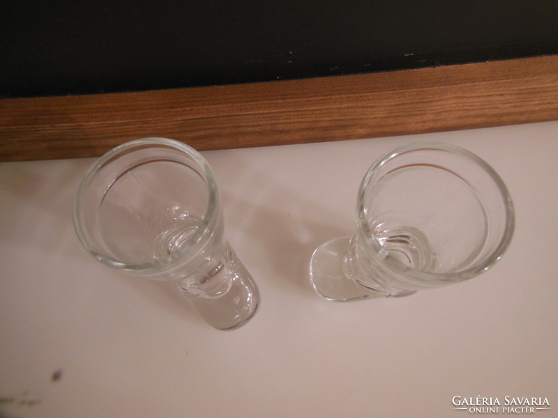 Glasses - 2 pcs - cognac - 8.5 x 5.5 cm - 1 dl - German - perfect