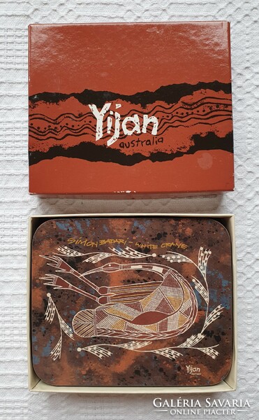 Jason yijan australia aboriginal injalak cork coaster in original box