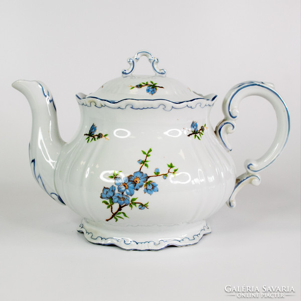 Zsolnay teapot with peach blossom pattern