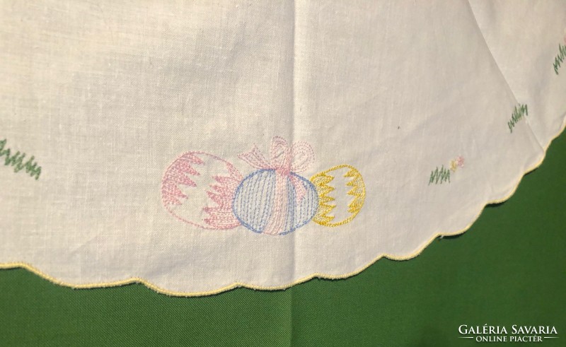 Beautiful, embroidered, Easter tablecloth