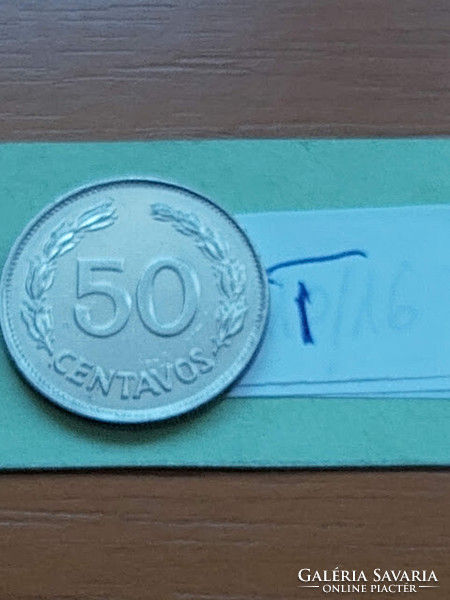 Ecuador 20 centavos 1979 steel nickel plated #t