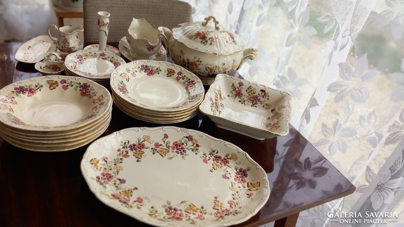 Zsolnay butterfly dinner set for 6 people