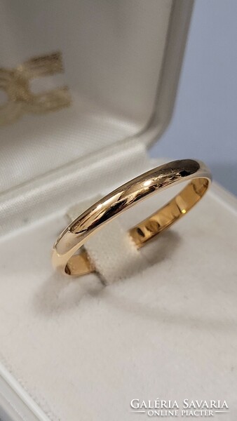 (6) 14 K arany jegygyűrű, karika gyűrű 2,3 g