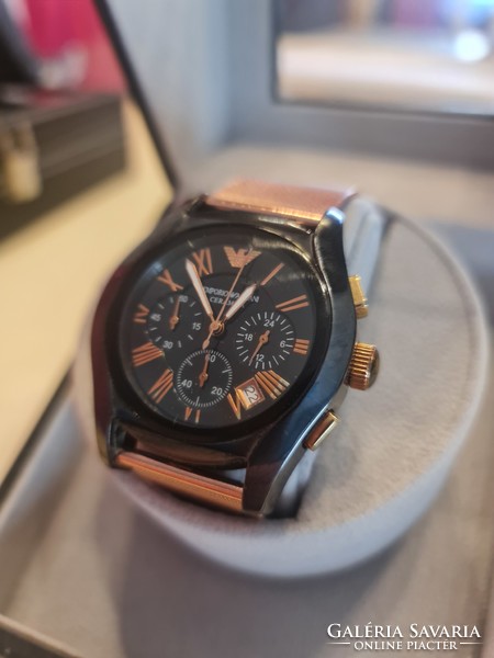 Emporio armani ceramic chronograph men's watch from collection