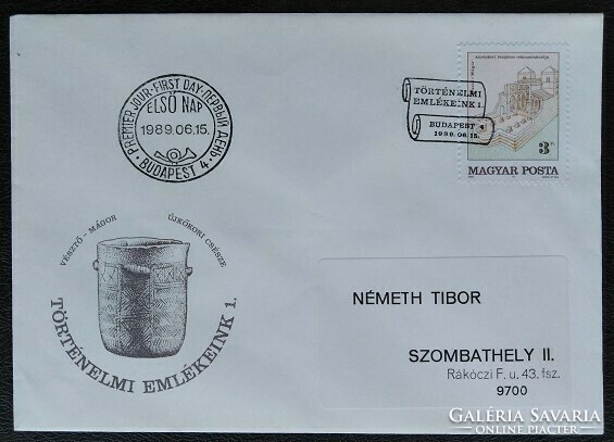 FF3977 / 1989 Történelmi Emlékhelyeink bélyeg FDC-n futott