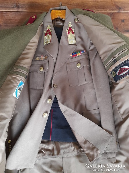 Katonai posztó kabát, zubbony és nadrág, 3 db egyben