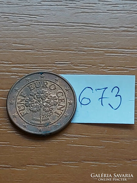 Austria 5 euro cent 2005 primrose 673