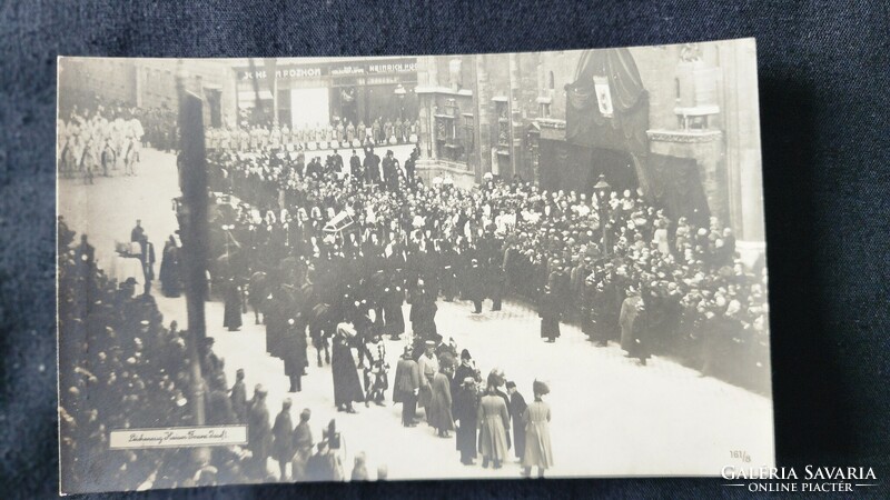 1916 King Ferenc József of Hungary died, funeral procession, Vienna period photo sheet