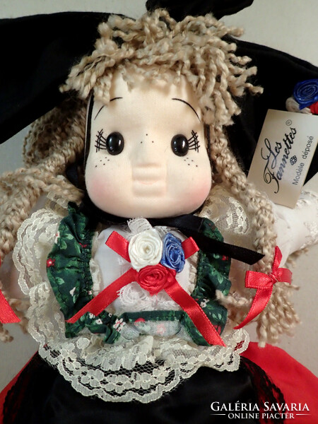 New label les fanettes handmade French folk toy doll in traditional folk costume
