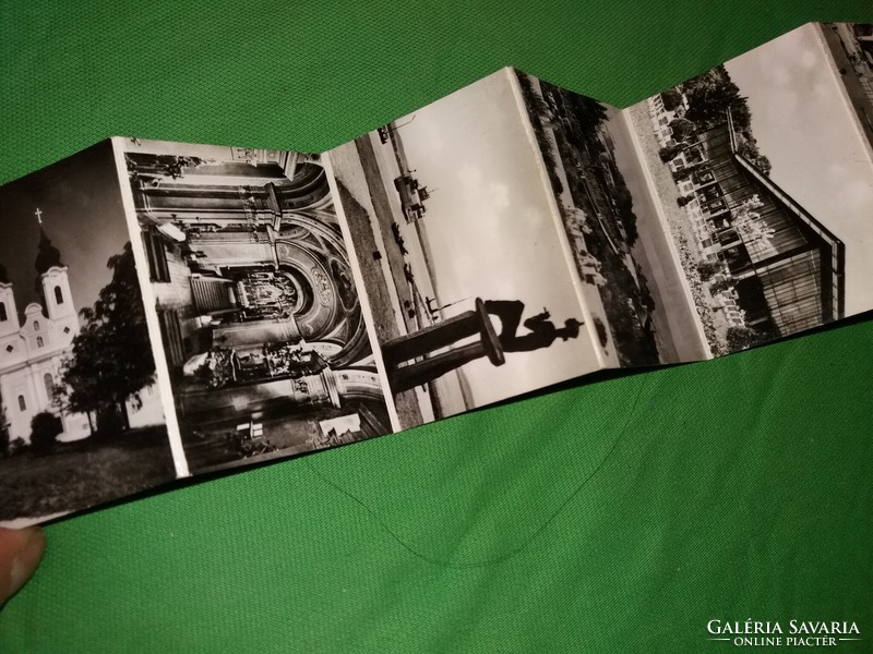 Régi leporellós mini fénykép utazó emlék szuvenírboltos fotók TIHANY a képek szerint