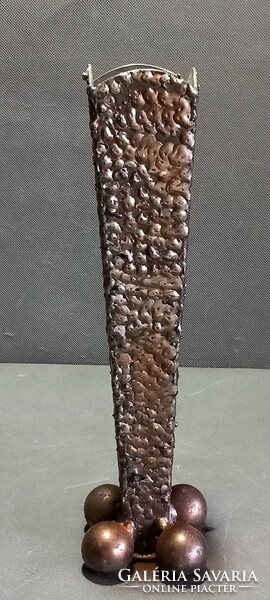 Brutalist Eocene glazed vase negotiable art deco design