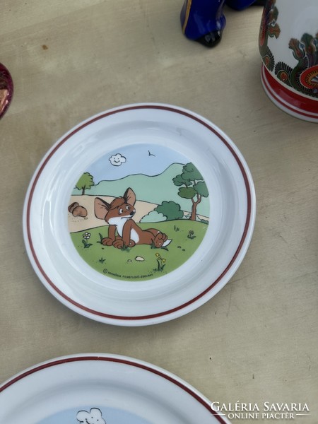 Zsolnay porcelán gyermek tányérok .