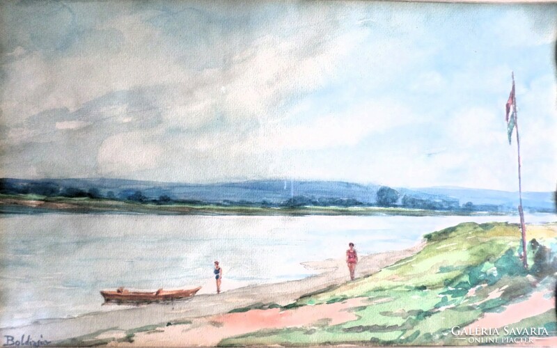István Boldizsár: on the waterfront (watercolor)