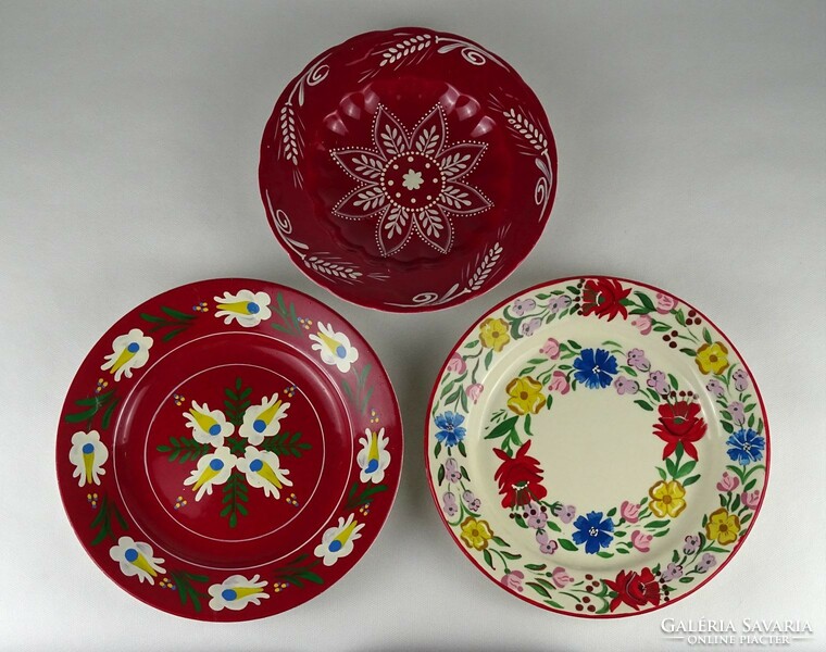 1Q547 folk motif granite and stas wall plate 3 pieces