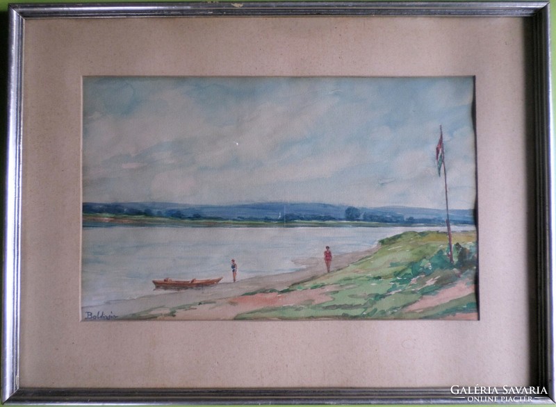 István Boldizsár: on the waterfront (watercolor)
