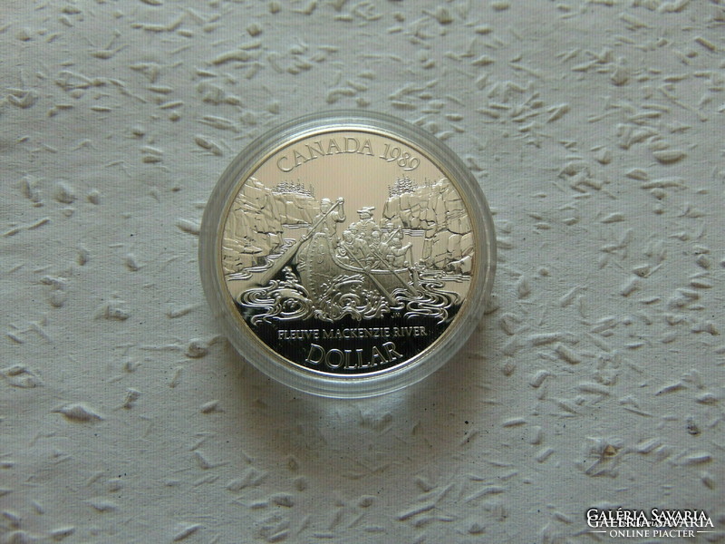 Kanada ezüst 1 dollár PP 1989 23.32 gramm  Zárt kapszulában
