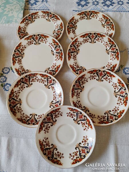 7 Colclough bone china English small plates together