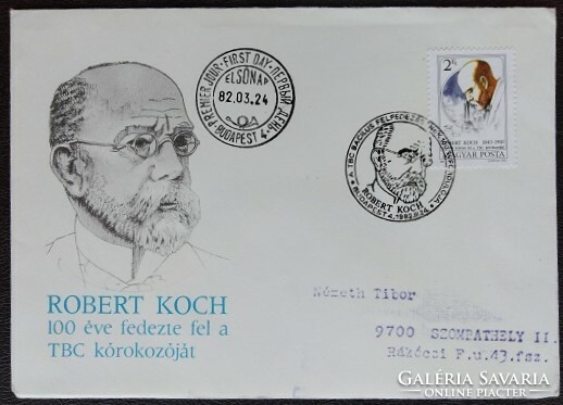 FF3501 / 1982 Robert Koch bélyeg FDC-n futott