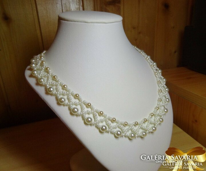 Unique / 1 piece made of it, Hungarian handwork precisely worked beautiful casual necklaces.