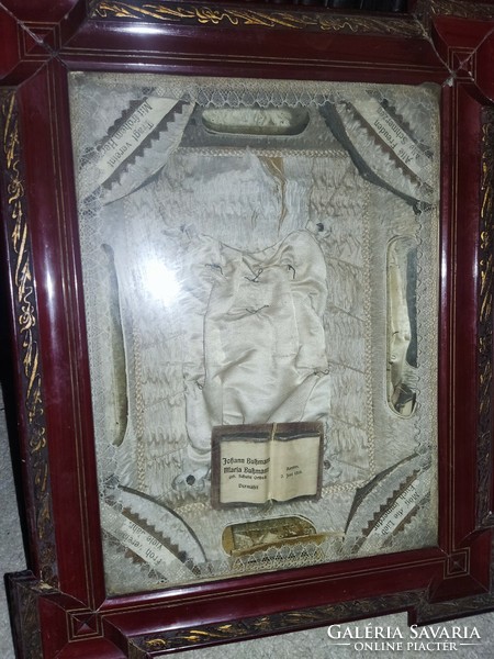 Relic holder, homemade altar frame.