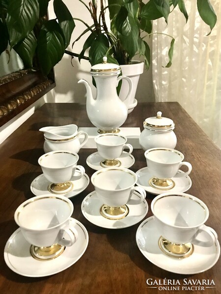 Hollóházi porcelán “Napfény" kávéskészlet