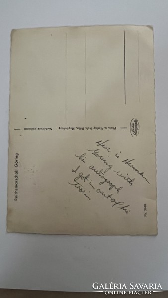 Third Reich Marshal, Hermann Göring, autographed postcard for sale