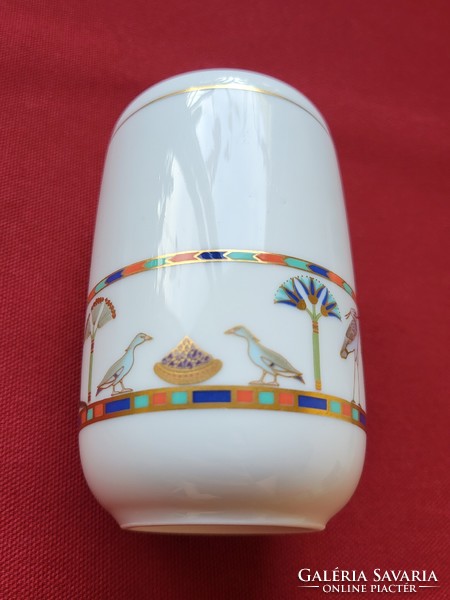 Rosenthal Classic Rose német porcelán váza madár liba macska mintával arany széllel