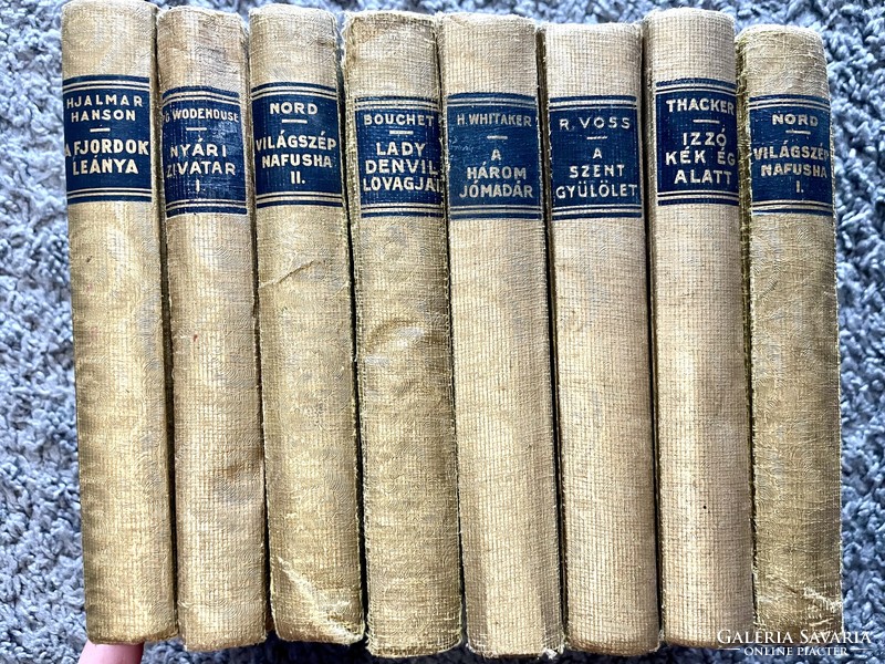 1930, Ragyogó Regénytár, Tolnai Világlapja kiadványa, 8 db könyv