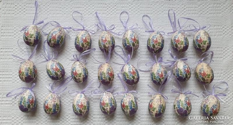Húsvéti papír bevonatos tojás dekoráció tojásfa kellék pillangó virág mintával