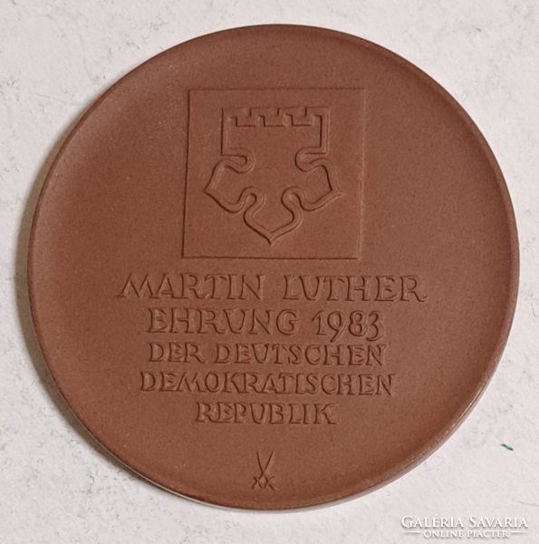 Martin Luther meisseni kerámia plakett (59mm) D-4