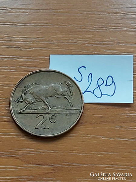 South Africa 2 cents 1988 bronze, wildebeest s289