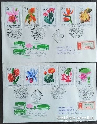 FF2207-16 / 1965 Virág  - Botanikus Kertek virágai bélyegsor FDC-n futott