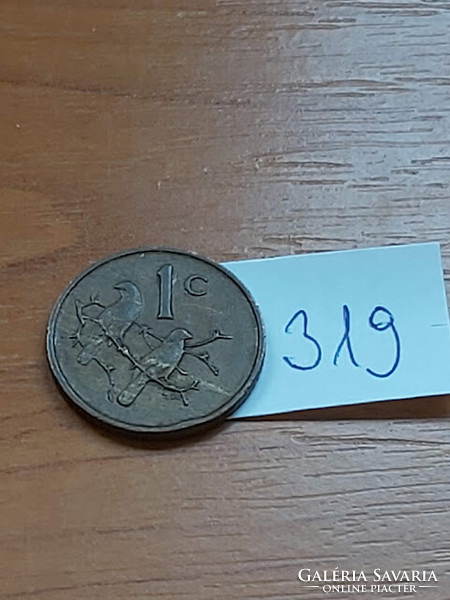 South Africa 1 cent 1981 bronze, Cape sparrow 319