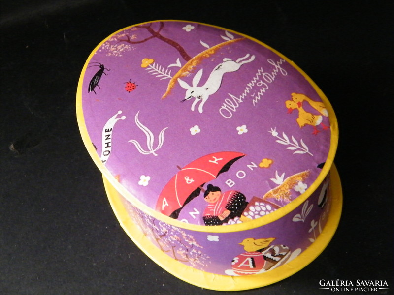 Vintage altmann & kühne Viennese bonbons (perforated design) egg-shaped box