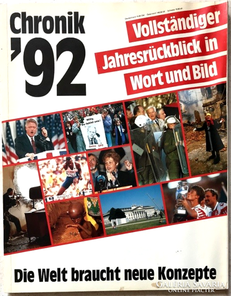 Chronik '92 - német nyelvű krónika a  '92-es évről hónapokra lebontva - például szülinapra