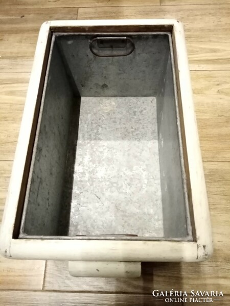 Antique wooden ice chest