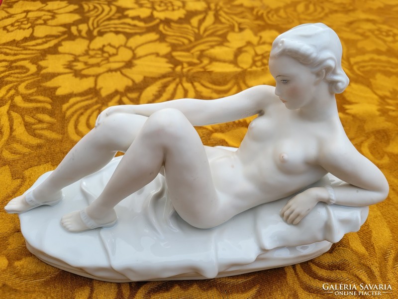 Drasche rare female nude porcelain figure