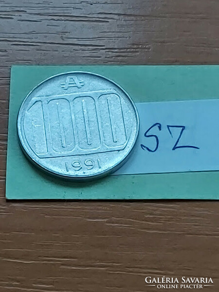 Argentina 1000 austral 1991 alu. S
