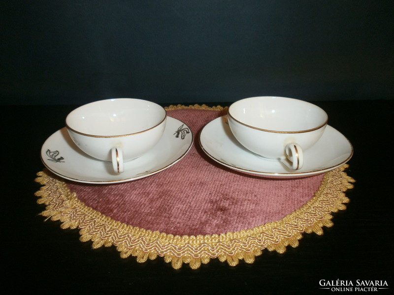 Czech porcelain coffee cup and saucer (2pcs)
