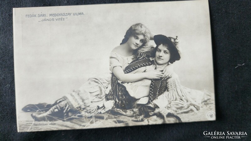 FEDÁK SÁRI DÍVA PRIMADONNA MEDGYASZAY VILMA 1905 FOTÓLAP JÁNOS VÍTÉZ KUKORICA JANCSI Strelisky fotó