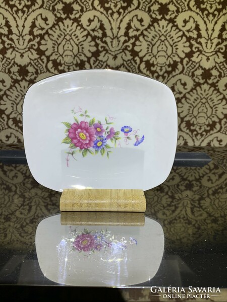 Hollóházi pattern porcelain ashtray, jewelry holder 14 cm