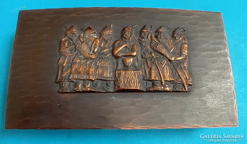 Bronze box, the blood contract of the seven chieftains of the conquering tribes, tevan margit style lignifer