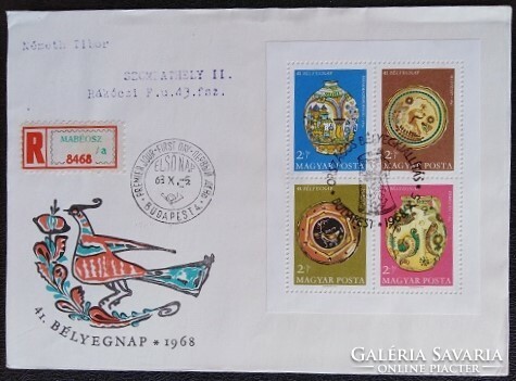 Ff2487a-d / 1968 stamp day block ran on fdc