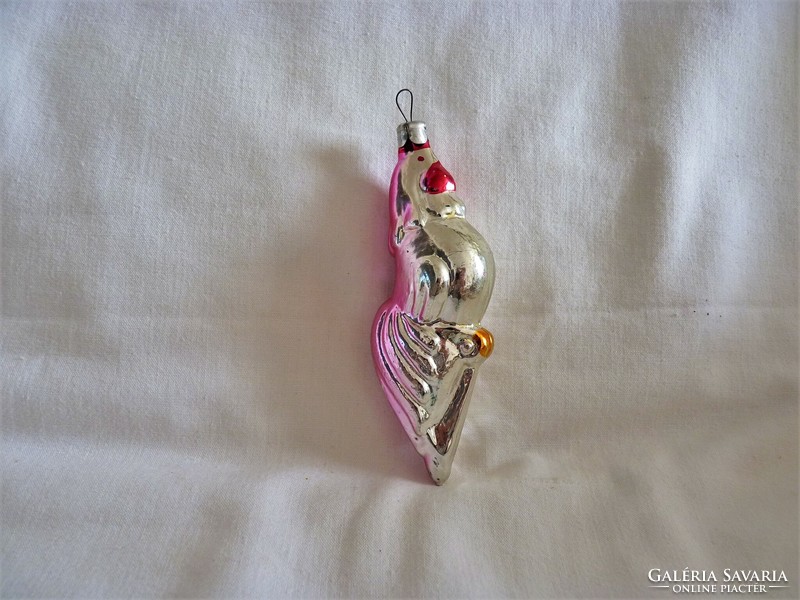 Old glass Christmas tree decoration - rooster!
