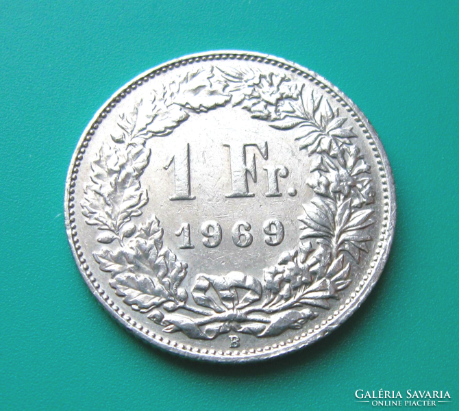 Svájc  - 1 frank  - 1969 - "B"