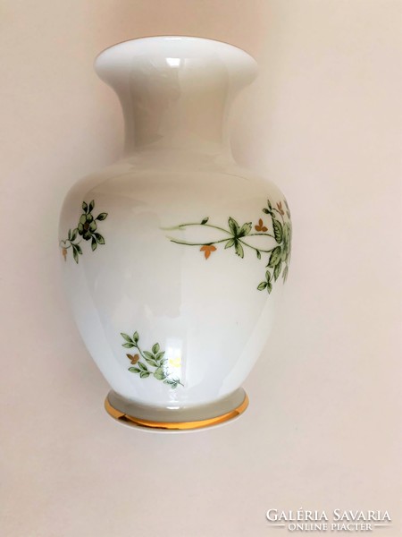 Hollóházi porcelán Erika kisméretű váza hibátlan - 15 cm